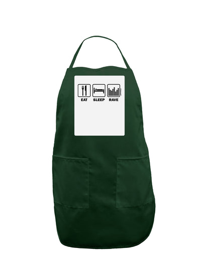 Eat Sleep Rave Panel Dark Adult Apron by TooLoud-Bib Apron-TooLoud-Hunter-One-Size-Davson Sales