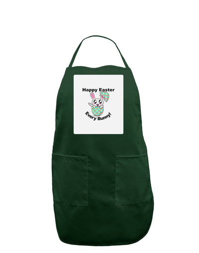 Happy Easter Every Bunny Panel Dark Adult Apron by TooLoud-Bib Apron-TooLoud-Hunter-One-Size-Davson Sales
