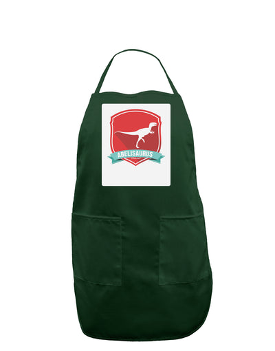 Jurassic Abelisaurus Dinosaur Design Panel Dark Adult Apron by TooLoud-Bib Apron-TooLoud-Hunter-One-Size-Davson Sales