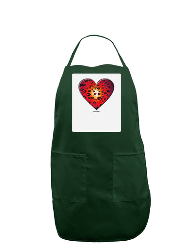 Water Droplet Heart Red Panel Dark Adult Apron by TooLoud-Bib Apron-TooLoud-Hunter-One-Size-Davson Sales