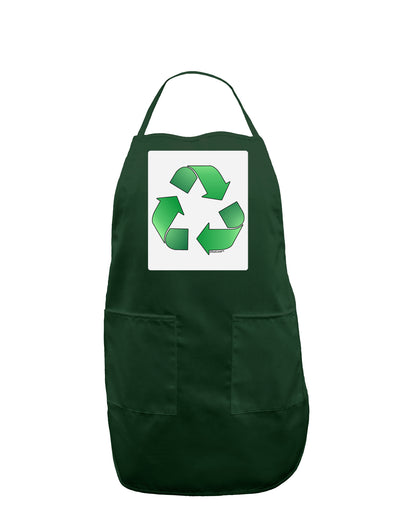 Recycle Green Panel Dark Adult Apron by TooLoud-Bib Apron-TooLoud-Hunter-One-Size-Davson Sales