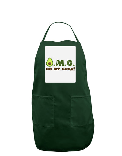 OMG - Oh My Guac - Guacamole Design Panel Dark Adult Apron by TooLoud-Bib Apron-TooLoud-Hunter-One-Size-Davson Sales