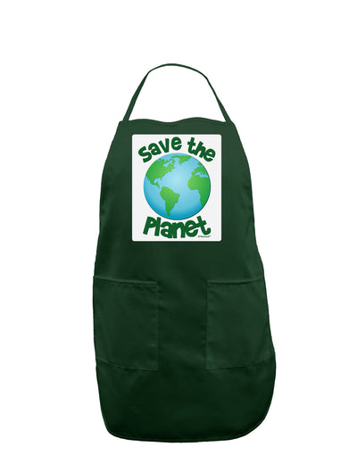 Save the Planet - Earth Panel Dark Adult Apron-Bib Apron-TooLoud-Hunter-One-Size-Davson Sales