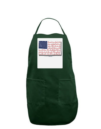 Veterans Scripted Flag Panel Dark Adult Apron-Bib Apron-TooLoud-Hunter-One-Size-Davson Sales