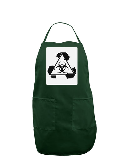Recycle Biohazard Sign Black and White Panel Dark Adult Apron by TooLoud-Bib Apron-TooLoud-Hunter-One-Size-Davson Sales