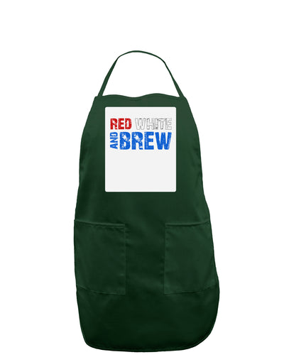 Red White and Brew Color Panel Dark Adult Apron by TooLoud-Bib Apron-TooLoud-Hunter-One-Size-Davson Sales