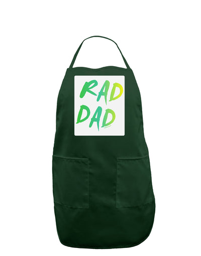 Rad Dad Design - 80s Neon Panel Dark Adult Apron-Bib Apron-TooLoud-Hunter-One-Size-Davson Sales