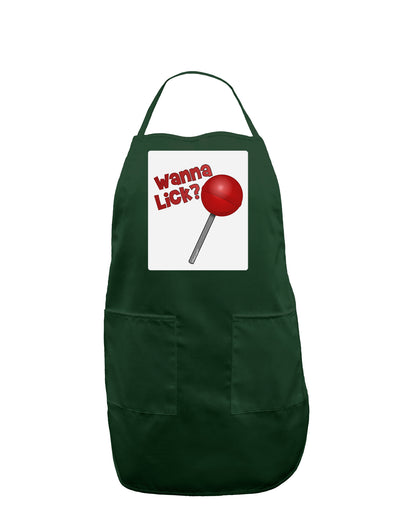 TooLoud Wanna Lick Lollipop Panel Dark Adult Apron-Bib Apron-TooLoud-Hunter-One-Size-Davson Sales