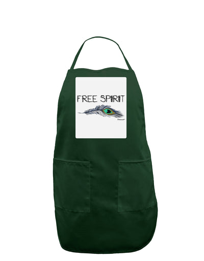 Graphic Feather Design - Free Spirit Panel Dark Adult Apron by TooLoud-Bib Apron-TooLoud-Hunter-One-Size-Davson Sales