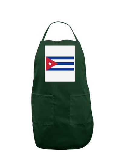 Cuba Flag Cubana Panel Dark Adult Apron by TooLoud-Bib Apron-TooLoud-Hunter-One-Size-Davson Sales