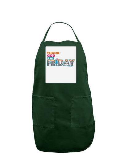 Thank God It's Friday Mixed Drink Panel Dark Adult Apron-Bib Apron-TooLoud-Hunter-One-Size-Davson Sales