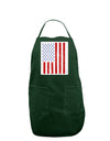 Red and Blue Stamp Style American Flag - Distressed Panel Dark Adult Apron by TooLoud-Bib Apron-TooLoud-Hunter-One-Size-Davson Sales