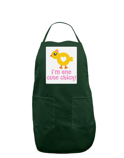 I'm One Cute Chick Panel Dark Adult Apron by TooLoud-Bib Apron-TooLoud-Hunter-One-Size-Davson Sales