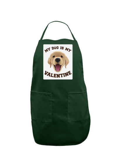 My Dog is my Valentine Gold Yellow Panel Dark Adult Apron-Bib Apron-TooLoud-Hunter-One-Size-Davson Sales