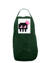 Retro 8-Bit Skull with Pink Bow Panel Dark Adult Apron-Bib Apron-TooLoud-Hunter-One-Size-Davson Sales