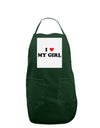 I Heart My Girl - Matching Couples Design Panel Dark Adult Apron by TooLoud-Bib Apron-TooLoud-Hunter-One-Size-Davson Sales