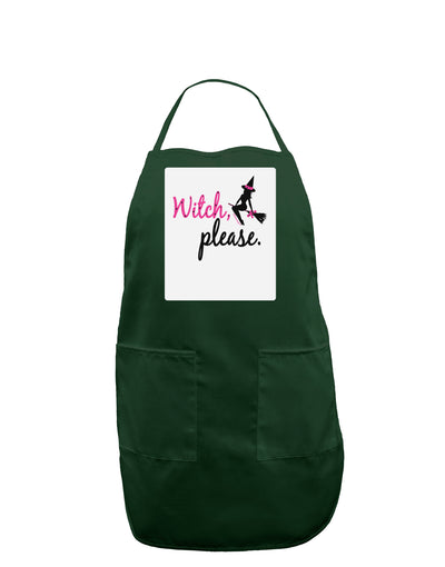 Witch Please Panel Dark Adult Apron-Bib Apron-TooLoud-Hunter-One-Size-Davson Sales