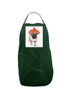 Pug Dog with Pink Sombrero Panel Dark Adult Apron by TooLoud-Bib Apron-TooLoud-Hunter-One-Size-Davson Sales