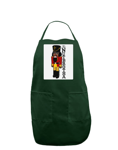 The Nutbrotha - Black Nutcracker Panel Dark Adult Apron by-Bib Apron-TooLoud-Hunter-One-Size-Davson Sales