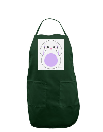 Cute Bunny with Floppy Ears - Purple Panel Dark Adult Apron by TooLoud-Bib Apron-TooLoud-Hunter-One-Size-Davson Sales