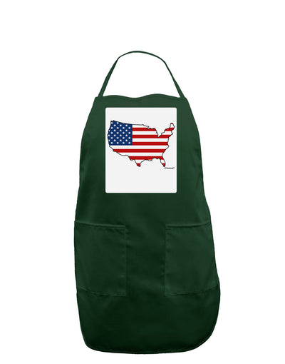 United States Cutout - American Flag Design Panel Dark Adult Apron by TooLoud-Bib Apron-TooLoud-Hunter-One-Size-Davson Sales