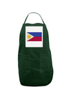 TooLoud Distressed Philippines Flag Panel Dark Adult Apron-Bib Apron-TooLoud-Hunter-One-Size-Davson Sales