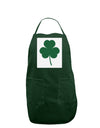 Traditional Irish Shamrock Panel Dark Adult Apron-Bib Apron-TooLoud-Hunter-One-Size-Davson Sales