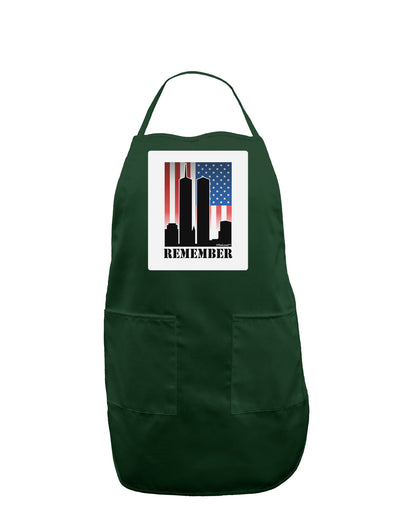 Twin Towers Remember Panel Dark Adult Apron-Bib Apron-TooLoud-Hunter-One-Size-Davson Sales