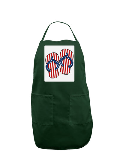 Stars and Stripes Flip Flops Panel Dark Adult Apron-Bib Apron-TooLoud-Hunter-One-Size-Davson Sales