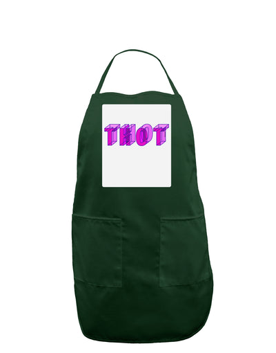 THOT Artistic Text Panel Dark Adult Apron-Bib Apron-TooLoud-Hunter-One-Size-Davson Sales