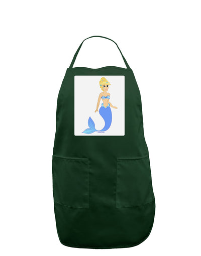 Mermaid Design - Blue Panel Dark Adult Apron-Bib Apron-TooLoud-Hunter-One-Size-Davson Sales