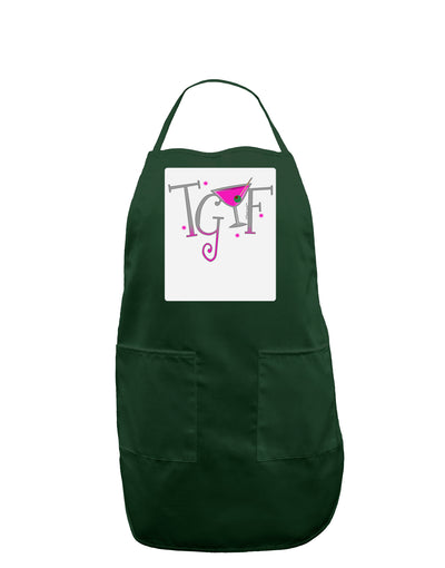 TGIF Martini Panel Dark Adult Apron-Bib Apron-TooLoud-Hunter-One-Size-Davson Sales