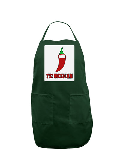 Seventy-Five Percent Mexican Panel Dark Adult Apron-Bib Apron-TooLoud-Hunter-One-Size-Davson Sales