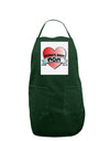 World's Best Mom - Heart Banner Design Panel Dark Adult Apron by TooLoud-Bib Apron-TooLoud-Hunter-One-Size-Davson Sales