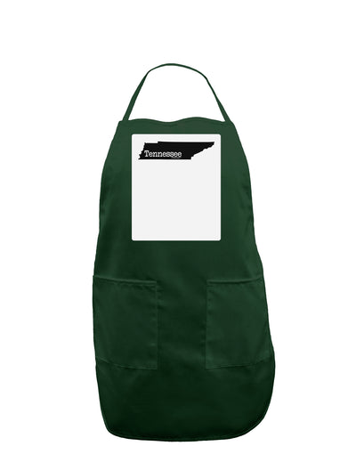 Tennessee - United States Shape Panel Dark Adult Apron by TooLoud-Bib Apron-TooLoud-Hunter-One-Size-Davson Sales