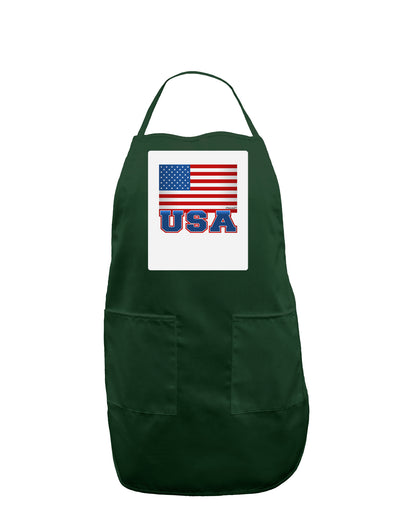 USA Flag Panel Dark Adult Apron by TooLoud-Bib Apron-TooLoud-Hunter-One-Size-Davson Sales