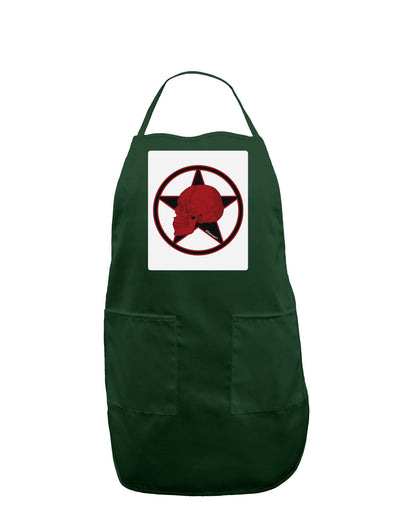 Blood Red Skull Panel Dark Adult Apron by TooLoud-Bib Apron-TooLoud-Hunter-One-Size-Davson Sales