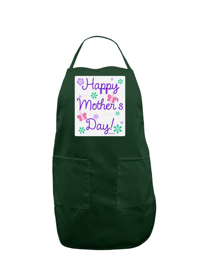 Happy Mother's Day Design Panel Dark Adult Apron by TooLoud-Bib Apron-TooLoud-Hunter-One-Size-Davson Sales