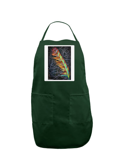 Rainbow Feather Panel Dark Adult Apron-Bib Apron-TooLoud-Hunter-One-Size-Davson Sales