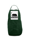 California Republic Design - Cali Bear Panel Dark Adult Apron by TooLoud-Bib Apron-TooLoud-Hunter-One-Size-Davson Sales