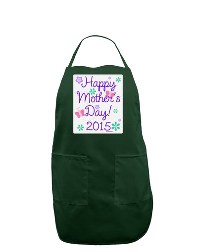 Happy Mother's Day (CURRENT YEAR) Panel Dark Adult Apron by TooLoud-Bib Apron-TooLoud-Hunter-One-Size-Davson Sales