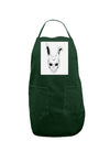 Scary Face Bunny White Panel Dark Adult Apron-Bib Apron-TooLoud-Hunter-One-Size-Davson Sales