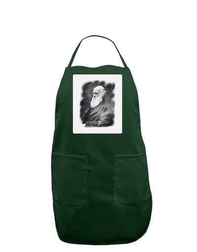 Charles Darwin In Space Panel Dark Adult Apron by TooLoud-Bib Apron-TooLoud-Hunter-One-Size-Davson Sales