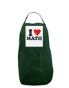 I Heart Math Distressed Panel Dark Adult Apron by TooLoud-Bib Apron-TooLoud-Hunter-One-Size-Davson Sales