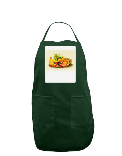 Watercolor Fruit Bowl 2 Panel Dark Adult Apron-Bib Apron-TooLoud-Hunter-One-Size-Davson Sales