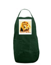 Lion Watercolor 4 Text Panel Dark Adult Apron-Bib Apron-TooLoud-Hunter-One-Size-Davson Sales