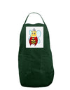 Queen Bee Mothers Day Panel Dark Adult Apron-Bib Apron-TooLoud-Hunter-One-Size-Davson Sales