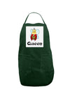 Queen Bee Text 2 Panel Dark Adult Apron-Bib Apron-TooLoud-Hunter-One-Size-Davson Sales