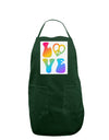 Peace and Love - Peace Heart Love Panel Dark Adult Apron-Bib Apron-TooLoud-Hunter-One-Size-Davson Sales