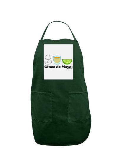 Cinco de Mayo Design - Salt Tequila Lime Panel Dark Adult Apron by TooLoud-Bib Apron-TooLoud-Hunter-One-Size-Davson Sales